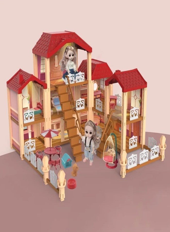 SKYBUCKET Fashion Classic Doll Houseweet Family DIY Assembled Luxury Villa Girlsift DreamHouseoll Houseith Funiture Combination (Heavy QULITY & Big Size)